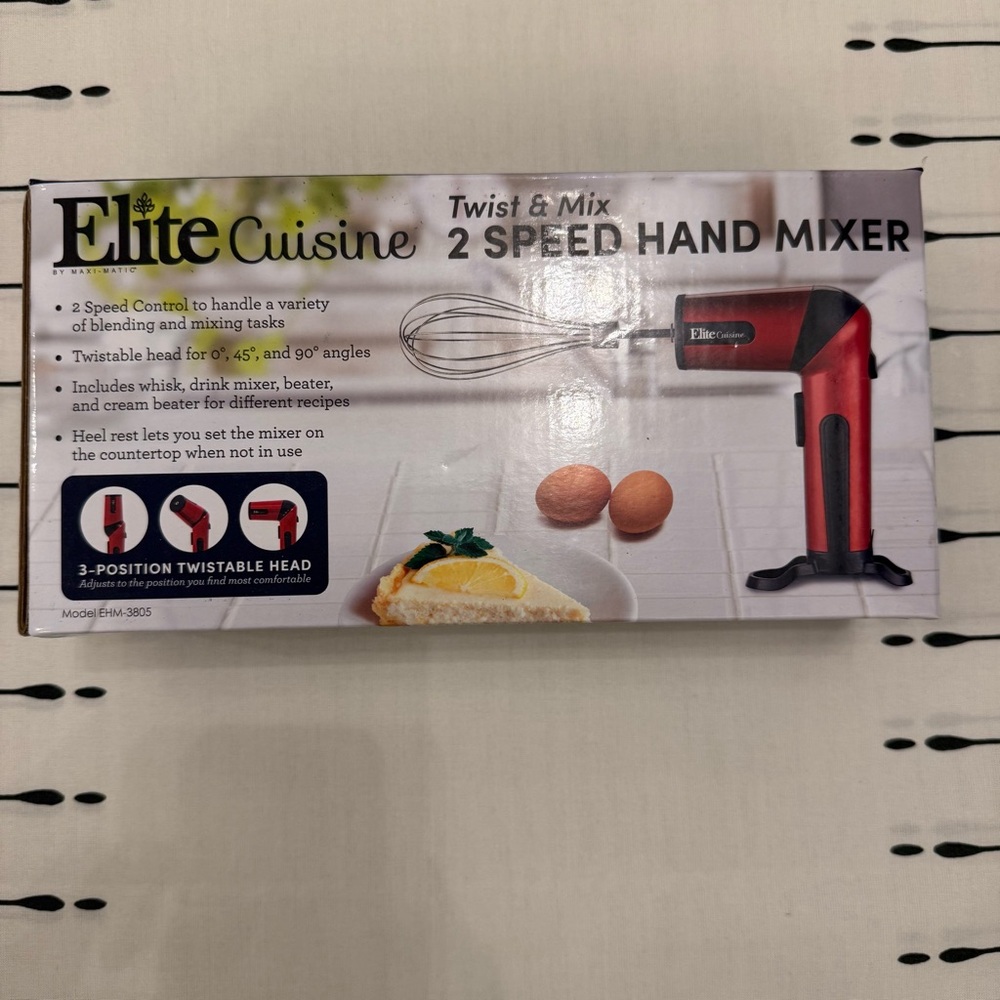 Red 2-Speed Hand Mixer - Twist & Mix